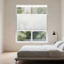 Allesin Top Down Bottom Up Cellular Shades,Blackout Blinds Noise Reduction, Cordless Cellular Shades Room Darkening Honeycomb Blinds, Light Filtering (White,34"x72")