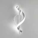 Modern Wall Sconces, 9W Wall Lighting Fixture Lamps LED Aluminum Wall Lamps for Bedroom Living Room Hallway Hotel Indoor (White-Cold White)-13.7 inch