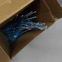 Christmas Glitter Stems 24pcs Artificial Pine Tree Picks for Christmas Tree Ornaments fillers, DIY Xmas Wreath, Crafts, Garland, Holiday, Party, Wedding and Home Decoration (Light Blue)