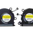 New Compatible CPU and GPU Cooling Fan for HP Spectre x360 13-AW 13-AW2042TU 13-AW0023DX 13-AW0003DX 13-AW0013DX SERIES TPN-Q225 M20071-001 L71961-001 ND55C03-19C06 ND55C03-19C07 DC5V 0.5A