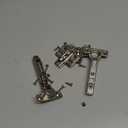 Luokim 26mm Small Cup Soft Close Half Overlay Hinge for Thin Door Clip On Mounting Plate Concealed Cabinet Hinge with Screws Nickel Finish