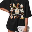 Women Graphic Shirts Magical T Shirt Vacation Holiday Short Sleeve Top Graphic Size 2XL