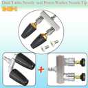 Dual Turbo Nozzle Pressure Washer and Dual Pressure Washer Tips 2-in-1,with 2 PCS 360Rotating Turbo Nozzle,2 PCS Nozzle Tips,4000 PSI,1/4 Inch Quick Connect pressure washer accessories