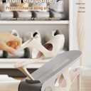 Shoe Slot Organizer, 4-Speed Adjustable Shoe Organizer Slots, Space-Saving Storage Rack for Slippers or Shoes (White/Yellow/Gray) (8Pack/12Pack/20Pack) (Gray, 8 Pack)