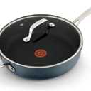 T-Fal Platinum Nonstick Jumbo Cooker 5 Quart Induction Oven Broiler Safe 500F Cookware, Pots and Pans, Dishwasher Safe Slate