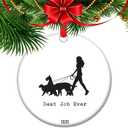 Best Dog Walker Ever Christmas Ornament  Funny Thank You Gift for Pet Lovers, Holiday Appreciation Keepsake for Dog Sitters & Daughters Who Walk Fido (C19)