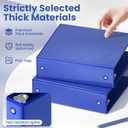 SUNEE 3 Ring Binder 2 Inch 1 Pack, Clear View Binder Three Ring PVC-Free (Fit 8.5x11 Inches) for School or Office Supplies, Blue