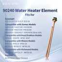HE 90240 Heating Element, Replacement for EcoSmart ECO 18 27 36, 9KW 240V Water Heater Element for Electric Tankless Water Heaters, Screw-In,Copper (3)