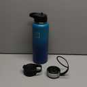 IRON FLASK Camping & Hiking Hydration Flask with 3 Lids - Stainless Steel, Double Walled & Vacuum Insulated Water Bottle - Leak Proof & BPA Free (Dark Night, Straw - 40 oz)