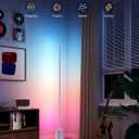 Govee Floor Lamp 2, RGBIC, Warm Cool White LED,Compatible with SmartThings, Matter, Alexa, 1725lm, Music Sync, Scene Modes, Smart Floor Lamp for Living Room, Bedroom, Silver(1 Pack)