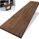 48 x 25 in. Solid Wood Table Top, Dark Walnut Stained Acacia Desktop for Standing Desk/Office Tabletop/Countertop, 0.7in. Thick
