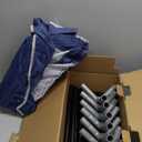 42x42 Inches Puppy Playpen with Gate, Dog Playpen for Puppies or Small Dogs, DogFence Pet Playpen for Indoor & Outdoor, Sturdy Safety DogPen with Thickened Fabric, High-Strength Nylon Wire Mesh (Blue)