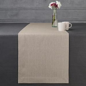 D'Moksha Homes Linen Table Runner 14 x 36 Inch - 100% Pure Linen Natural Table Runner - Machine Washable Farmhouse Table Runner for Summer