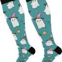 Compression Socks for Women and Men 20-30 mmHg Knee High Socks for Nurses Travel (Multicolor)