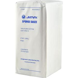 Sponge Gauze 4"X4" 12 Ply