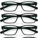 NORPERWIS Reading Glasses 5 Pairs Quality Readers Spring Hinge Glasses for Reading for Men and Women (5 Pack Black, 0.75)