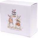 Hodao Handcrafted Wooden Easter Bunny Figurine Decoration  Celebrating Spring with Cute Rabbit, Good for Easter Home Decor  Ideal Gift for Spring Festivals (White-2)