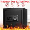 1.8 Cub Small Fire Safe for Home Use, Digital Security Safes Fireproof Waterproof with Combination Lcok and Removable Shelf, Anti-theft Fireproof Safe Box for Document Money Valuables
