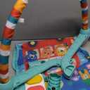 Baby Gyms Play Mats, Play Piano Gym Mat, Activity Mat for Tummy Time with 5 Infant Learning Sensory, Music and Lights for Newborns and Toddlers (Dark Blue)