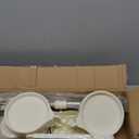 BAOYOUNI 7-Layer Indoor Plant Stands Spring Tension Pole Metal Flower Display Rack Space Saver Corner Floral Pot Hanger Shelf, Ivory