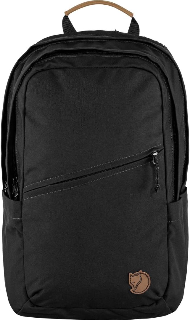 Fjällräven Räven 20 Backpack - Multi-Pocket Organization, Padded Support, Durable Fabric - Commuting, Travel, Black, One Size