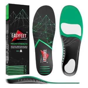 EASYFEET{New 2022} 220+ lbs Plantar Fasciitis Strong Arch Support Insoles Inserts Men Women - Flat Feet - Orthotic Insoles High Arch for Arch Pain - Work Boot Shoe Insole - Heavy Duty Support Pain Relief