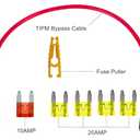 TIPM Bypass Cable, Fuse Holder Fuse Adapter,Repair Fuel Pump Relay Bypass Cable Compatible with Dodge Ram 1500 2500 3500 Jeep Chrysler VW 2007-2016, 14AWG Wire/20AMPs Replace CBWPR091AA