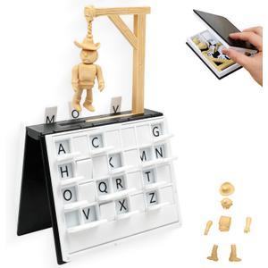 PlayBook'd Hangman Vocabulary Words Spelling Challenge Table Game, 3D Printed Portable Books Design Board, Decorative Bookshelf Strategy Game