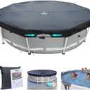 SIHAIAN 19 Ft Pool Cover, Quick Installation and Removal Above Ground Pool Cover, One-Piece Round Pool Cover, Waterproof, Preventing Waterlogging, UV and Weather Resistant Solar Swimming Pool Cover
