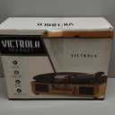 Victrola Journey Bluetooth Portable Suitcase Record Player – with Built-in Speakers, 3 Speed Vinyl Record Player, RCA Out, Headphone Jack, Dark Brown