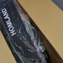 HOMLAND Walkers for Seniors with Seat, Foldable Rollator Walker, Reinforced Aluminum Frame, 8" Big Rubber Wheels for All Terrain, Height Adjustable Lightweight Rolling Walker