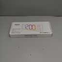 JALL 13" Large Digital Wall Mount Clock, Count Down Timer, Alarm, Big LED, DST, Temperature for Living Room Classroom Desk, Xmas, Birthday Gift for Senior Mom Dad, White (Black)