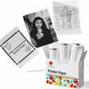 10-pack of Phomemo Black on Clear Self-Adhesive Thermal Paper Rolls (Model Q12-TTRMS-10