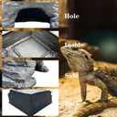 X-Large Bearded Dragon Basking Platform, Lizard, Snake or Reptile Hide with Heat Storage Slate Stone, 13x12x5 Inch Oversized Gecko Hide Cave
