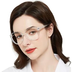 WEMOOTANTS Reading Glasses 1.25 for Women Round Readers 100 125 150 175 200 225 250 275 300 350 400 500 600 Magnification (Clear 1.25+)