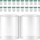 20-Pack String Tie Lantern Mantles with 2 Pcs Lantern Globe Replacement Glass, Glass Globe Compatible with Coleman Fueled Lanterns, Replacement Suitable for Outdoor Camping Lantern