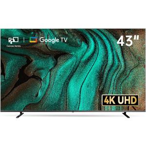 FPD 43 Inch Smart TV, 4K UHD LED Flat Screen Google TV with Google Cast, Bluetooth, HDMI, Streaming Live, HDR 10, Dolby Vision, Ultra Slim Television(Canvas-Series, CG43-C3, 2025)