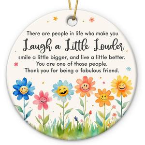 Friendship Christmas Ornaments 2025 - Friends Ornaments for Christmas Tree, Work Besties Gifts for Women, Coworker, Double Side Thank You BFF Ornament, Xmas Gift for Friends, 6 Pack