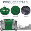 ANNA QUEEN Merry Christmas Luggage Cover, Holiday-Themed Protector with Santa, Gingerbread & Snowman, Stretchable & Washable Travel Sleeve for 20-34 Inch Luggage (#28)