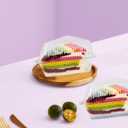 200 Pcs Individual Cake Slice Containers,Clear Pie Slice Containers Plastic Disposable,Cake Slice Boxes For 6-8 Diameter Cake or Pie Slices, Desserts(4.4 Inches),envases para postres con tapas
