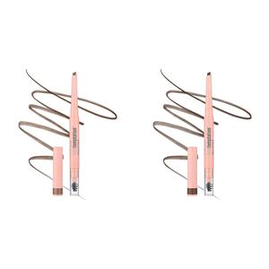 Maybelline Total Temptation Eyebrow Definer Pencil Bundle, Soft Brown 1 Count and Medium Brown 1 Count