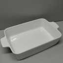 MALACASA 4.4 QT Baking Dish, 9x13 Large Casserole Dish for Oven, Ceramic Baking Pan, Rectangular Lasagna Pan Deep with Handles for Baking, Durable Microwave Oven Safe, Wedding Gift,White, Series BAKE-BAKE