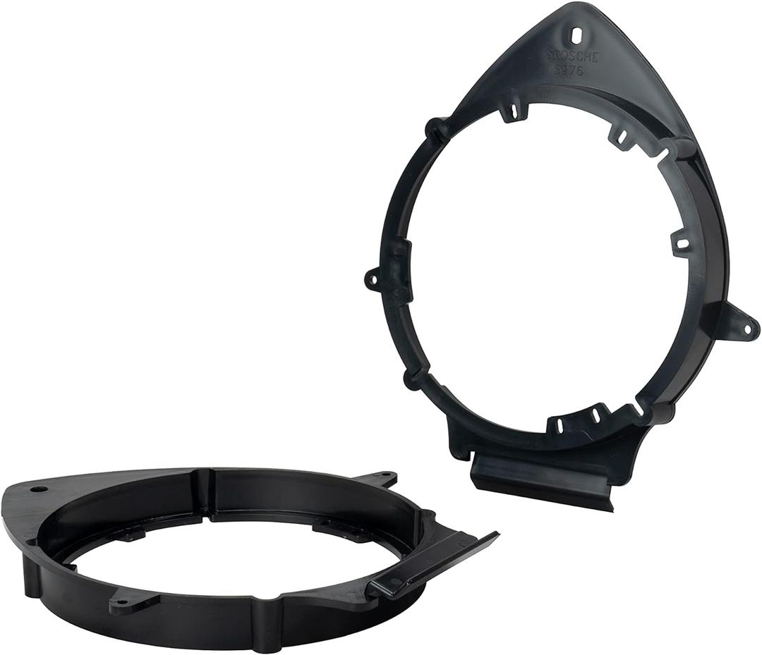 Scosche SAGMHR634 6.5-6.75 Speaker Adapters Compatible with Select 2005-20 GM Vehicles - 6 1/2" to 6 3/4" Adapter Spacer for Car Door Speakers - Sold in Pairs - See Fit Guide in Image for Vehicles Scosche SAGMHR634 6.5-6.75 Speaker Adapters Compatible with Select 2005-20 GM Vehicles - 6 1/2" to 6 3/4" Adapter Spacer for Car Door Speakers - Sold in Pairs - See Fit Guide in Image for Vehicles