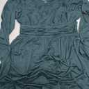 PRETTYGARDEN Long Sleeve Mini Dress for Women 2026 Spring Crewneck Knit Pleated Babydoll A Line Casual Short Party Dresses, Medium