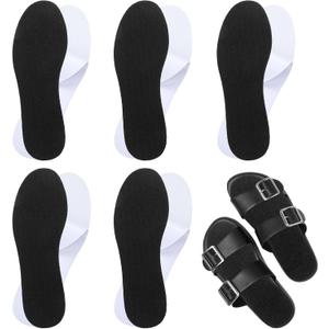 Cutecrop 5 Pairs Adhesive Insoles for Sandals for Women Absorbs Sweat Controls Odor Always Stay in Place for Summer Mules Garden Shoes Nurse Clogs Sockless Shoes (XL)