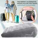 Circa Air Inflatable Wedge Pillow for Traveling - Travel Wedge Pillows for Sleeping in Bed, Acid Reflux, Sleep Apnea, Snoring for Back, Knee, Leg Elevation and Side Sleepers, Blow up Cushion