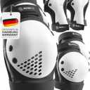 SKATEWIZ Skateboard Pads Protective Gear Set for Kids and Adults - Smash - Roller Skate Pads [6pc] with Wrist Guards - Skating Protective Gear - Roller Derby