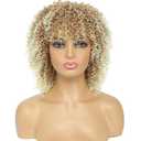 Blonde Curly Wigs for Black Women Short Afro Wigs for Black Women Afro Twist Hair (27-613)