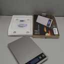 hito 22lb Food Scale, Digital Kitchen Scale with Type-C & Battery Dual Charging, 1g/0.1oz Precision, Waterproof LCD Display, Stainless Steel & Tempered Glass for Cooking, Baking (Ash Silver)