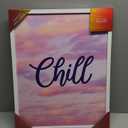 Urban Lifestyle Chill Framed Canvas Wall Art, Inspirational Quote with Pastel Sky Background,Decorative Canvas for Bedroom, Living Room, or Office, Modern Relaxing Aesthetic Décor